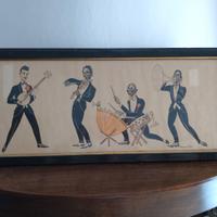 lithografia Raymond Dery Jazz Players