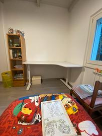 Scrivania ad altezza regolabile 60x120 cm bianco