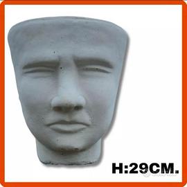 Vaso fioriera piante testa viso giardino