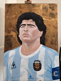 tela quadro Maradona