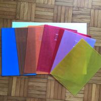 Set di 7 copertine in plastica colorata trasparent
