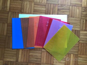 Set di 7 copertine in plastica colorata trasparent