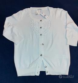 Golfino bianco Intimissimi, maniche 3/4, taglia L,