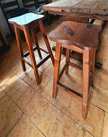 sgabelli in legno