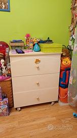 Cassettiera (fasciatoio) per cameretta bambini 