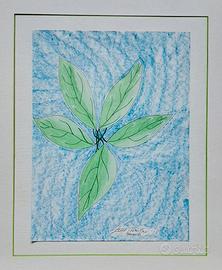 Disegno grande fiore (pezzounico) su carta cm44x36