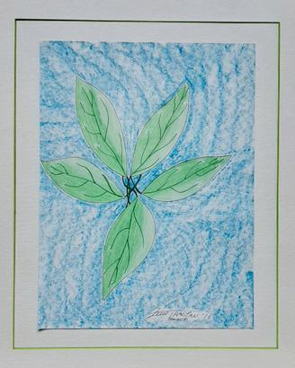 Disegno grande fiore (pezzounico) su carta cm44x36