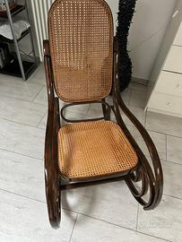 Sedia a dondolo vintage originale