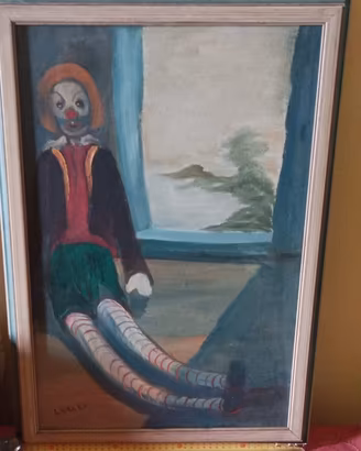 Quadro Vintage 1968 - Clown Pagliaccio