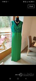 Abito lungo verde taglia 44/48 Exsy