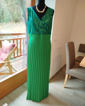 Abito lungo verde taglia 44/48 Exsy