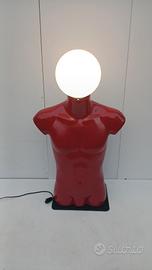 lampada Manichino artigianale vetro opalino 