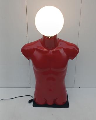 lampada Manichino artigianale vetro opalino 