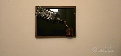 quadro 3D bottiglia whiskey, wall art 