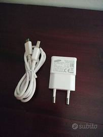 Caricabatterie originale Samsung e cavo USB