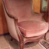 Poltrone in velluto stile Luigi XV