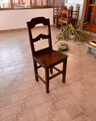 Sedia in Legno Massiccio Vintage / Rustica
