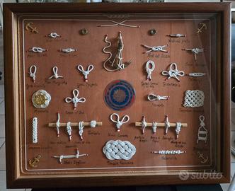 Quadro 30 nodi marinari artigianali  cornice e 