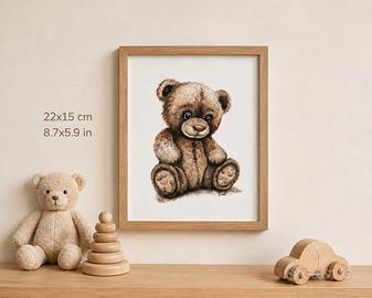 Orso-Stampa Fine Art –Dipinto originale 