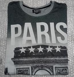 T-shirt Maglia Alcott Paris Caldo Cotone Nuovo 