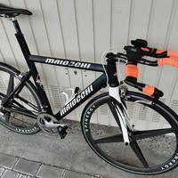 bici da crono Maiocchi -ruote in carbonio Spinergy