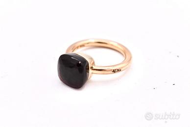 pomellato anello nudo granato oro rosa 18 kt
