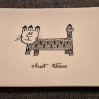 Piccolo svuotatasche in porcellana bianca Limoges 