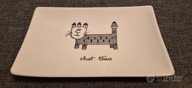 Piccolo svuotatasche in porcellana bianca Limoges 