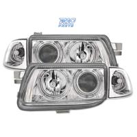 FARI PER OPEL ASTRA F 94-98 ANGEL EYES FONDO CROMA