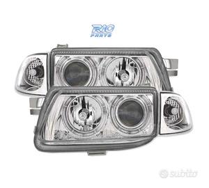FARI PER OPEL ASTRA F 94-98 ANGEL EYES FONDO CROMA