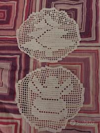 Coppia Centrini Rotondi ad Uncinetto