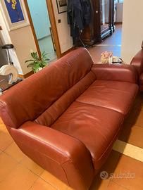 Coppia di divani in pelle