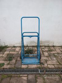carrello porta bombole ossigeno+acetilene 