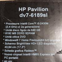 PC HP non funzionante - per ricambi o riparazione 