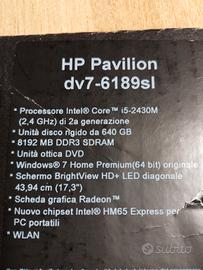 PC HP non funzionante - per ricambi o riparazione 