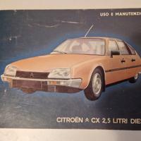 libretto uso e manutenzione Citroen CX 2.5 