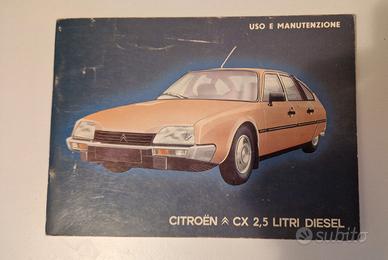 libretto uso e manutenzione Citroen CX 2.5 