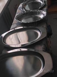 Set di 4 vassoi vintage in acciaio,di varie misure