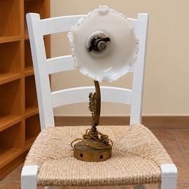 Lampada da tavolo vintage in ottone