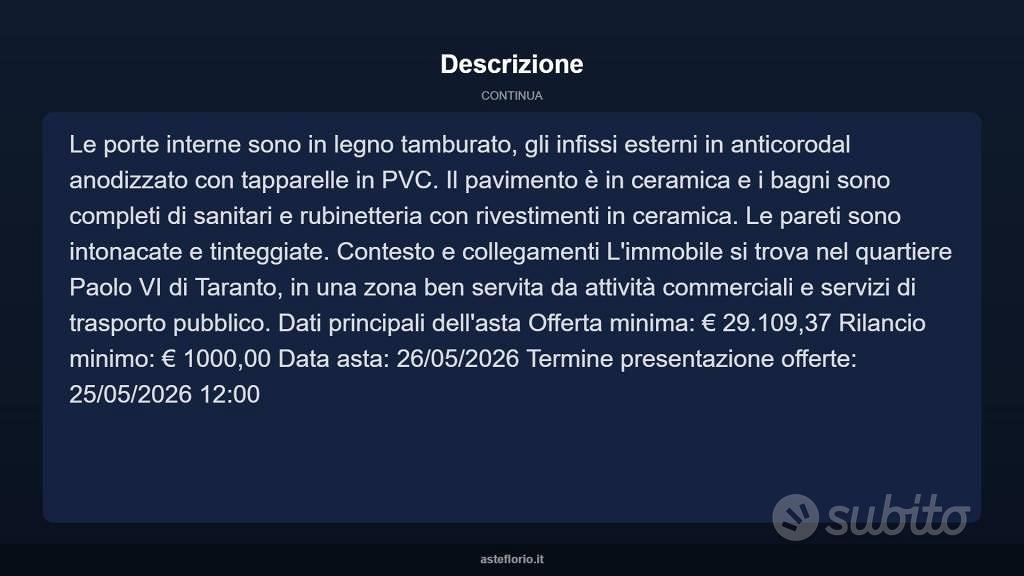 Appartamento – Taranto, Quartiere Paolo VI - Vista 4