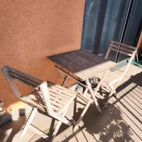 Set tavolino e sedie da balcone 