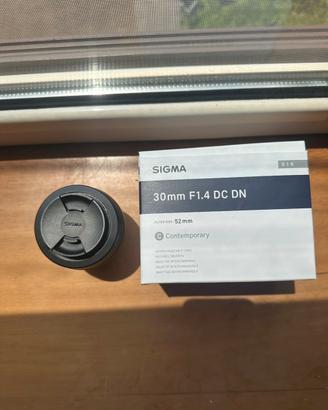 Sigma 30mm f 1.4 DC DN per sony e