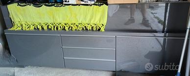 mobile TV IKEA della serie Besta in grigio lucido