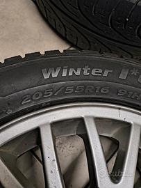 4 CERCHI SKODA ORIGINALI CON GOMME INVERNALI 