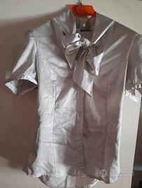 Camicetta in raso Mötivi white blouse top shirt