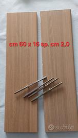 Coppia di mensole in rovere