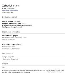 Lavapiatti, Aiuto cuoco
