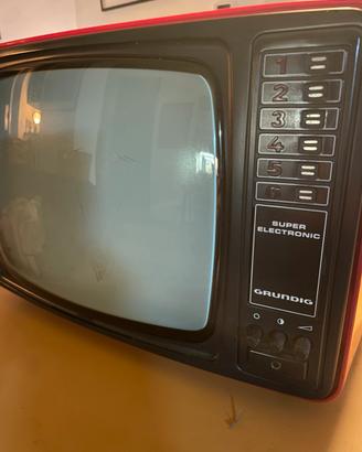 Grundig tv vintage 1978 colore rosso