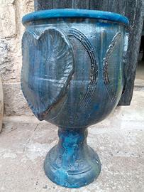 Coppia di vasi in ceramica smaltata