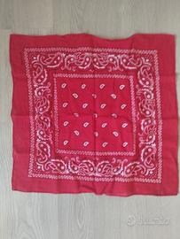 Bandana Rossa Classica Motivo Paisley Unisex